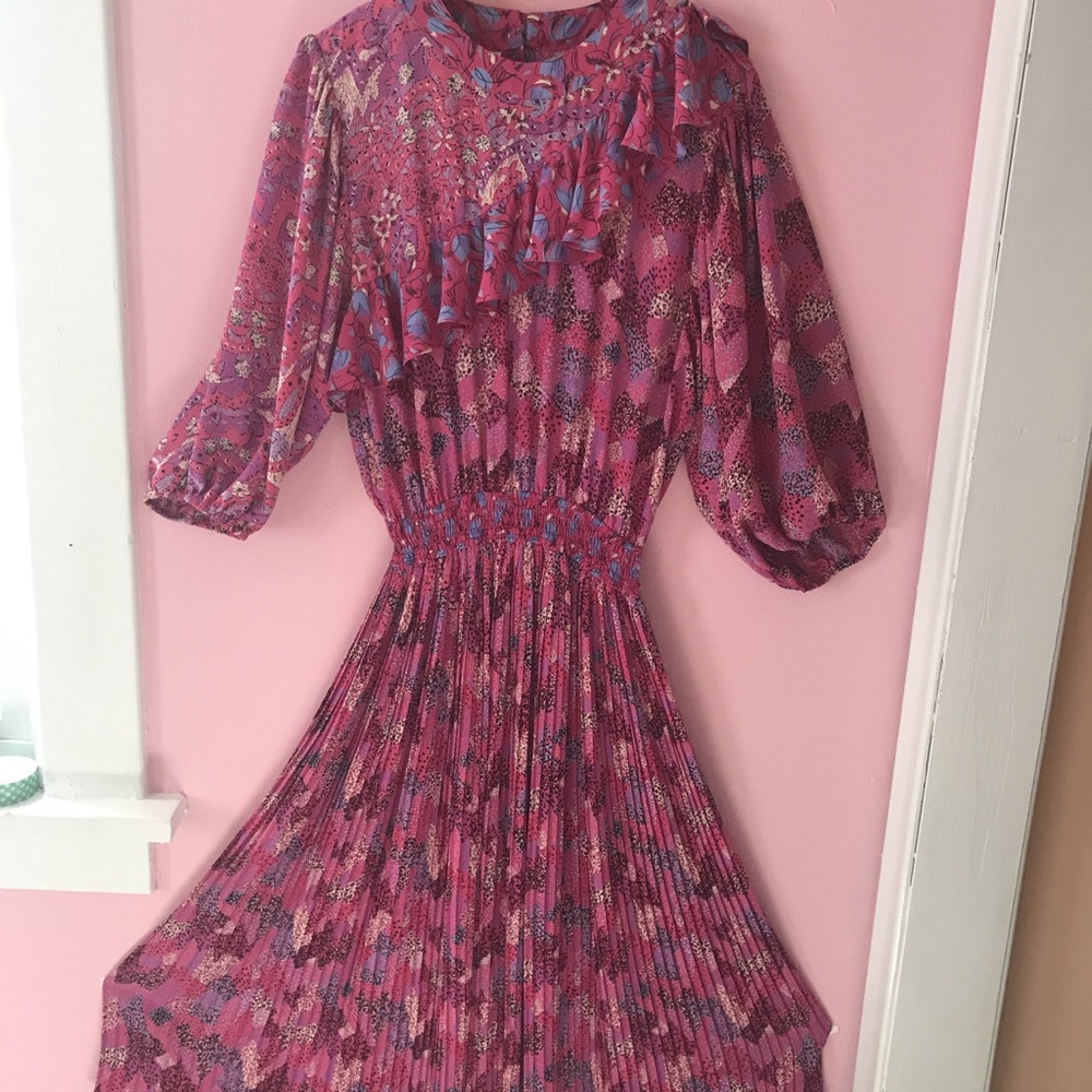 80’s Pink Paisley Dress